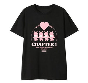 Summer style kpop blackpink photo/logo printing t shirt unisex fashion o neck short sleeve t-shirt 3 colors top tees
