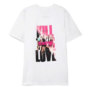 Summer style kpop blackpink photo/logo printing t shirt unisex fashion o neck short sleeve t-shirt 3 colors top tees