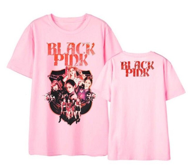 Summer style kpop blackpink photo/logo printing t shirt unisex fashion o neck short sleeve t-shirt 3 colors top tees