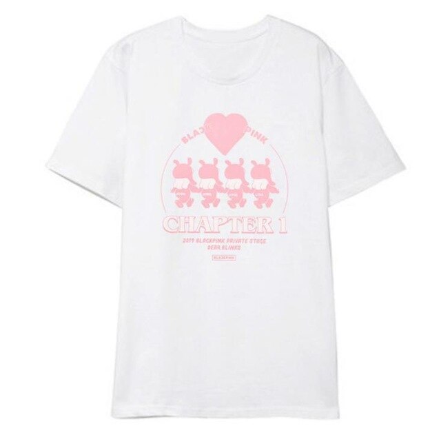 Summer style kpop blackpink photo/logo printing t shirt unisex fashion o neck short sleeve t-shirt 3 colors top tees