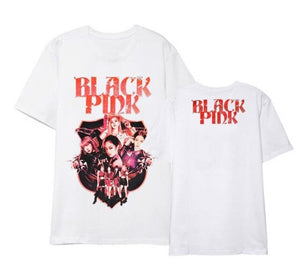 Summer style kpop blackpink photo/logo printing t shirt unisex fashion o neck short sleeve t-shirt 3 colors top tees