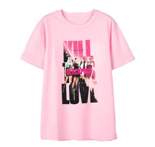 Summer style kpop blackpink photo/logo printing t shirt unisex fashion o neck short sleeve t-shirt 3 colors top tees