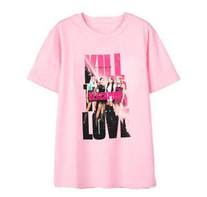 Summer style kpop blackpink photo/logo printing t shirt unisex fashion o neck short sleeve t-shirt 3 colors top tees