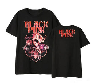 Summer style kpop blackpink photo/logo printing t shirt unisex fashion o neck short sleeve t-shirt 3 colors top tees