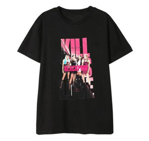 Summer style kpop blackpink photo/logo printing t shirt unisex fashion o neck short sleeve t-shirt 3 colors top tees