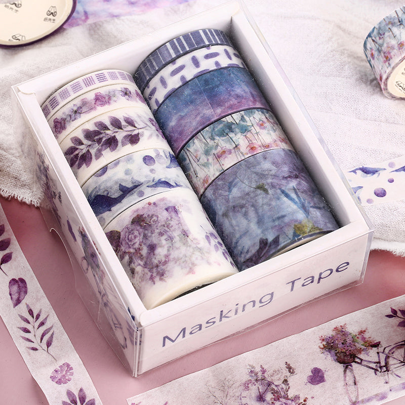 10Pcs/Set Cute Plant Leaves Washi Tape Kawaii Flower Masking Tape Whale Decorative Tape For Sticker Scrapbooking DIY Photo Album