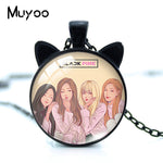 Load image into Gallery viewer, 2019 New Blackpink Kpop Group Girls Cat Ears Necklace Lovely Blackpink Kpop Singers Jewelry for Fans Jewelry Gifts
