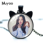 Load image into Gallery viewer, 2019 New Blackpink Kpop Group Girls Cat Ears Necklace Lovely Blackpink Kpop Singers Jewelry for Fans Jewelry Gifts
