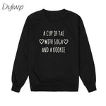 Load image into Gallery viewer, A Cup Of Tae With Suga Printed Hoodies Women 2018 Autumn Winter Youth BTS Sweatshirts Women Long Sleeve Fleece Pullovers Tops
