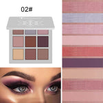 Load image into Gallery viewer, 9 Colors Glitter Eyeshadow Makeup Pallete Matte Eye shadow Palette Shimmer and Shine Diamond Eyeshadow Powder Pigment Cosmetics
