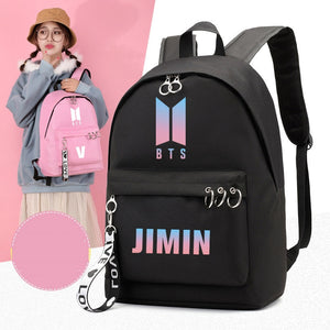 2019 Outdoor wild casual bangtanes student school canvas backpack boys kpop army bomb fresh trend fan pouch bags for women