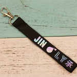 Load image into Gallery viewer, Fashion Bangtan Boys Keychain Braided Ribbon Keyring Women Men Phone Case Lanyard Key Chain Car Wallet Bag Pendant JIMIN SUGA
