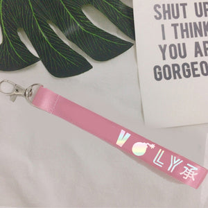 Fashion Bangtan Boys Keychain Braided Ribbon Keyring Women Men Phone Case Lanyard Key Chain Car Wallet Bag Pendant JIMIN SUGA