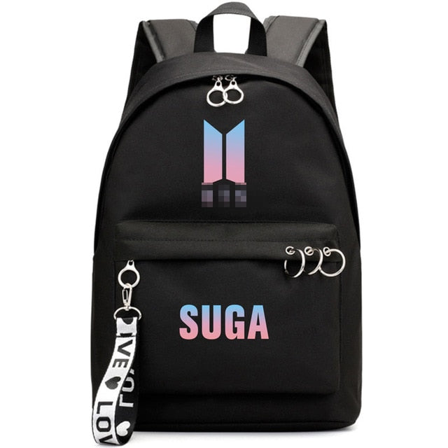 2019 Outdoor wild casual bangtanes student school canvas backpack boys kpop army bomb fresh trend fan pouch bags for women
