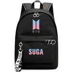Load image into Gallery viewer, 2019 Outdoor wild casual bangtanes student school canvas backpack boys kpop army bomb fresh trend fan pouch bags for women
