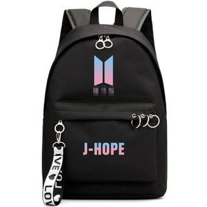 2019 Outdoor wild casual bangtanes student school canvas backpack boys kpop army bomb fresh trend fan pouch bags for women