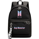 Load image into Gallery viewer, 2019 Outdoor wild casual bangtanes student school canvas backpack boys kpop army bomb fresh trend fan pouch bags for women
