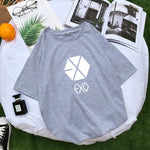 Load image into Gallery viewer, EXO Kpop Short Sleeve Tshirt Women Summer New Korean Cotton Tee Shirt Femme Casual Streetwear Tumblr Harajuku Tops Camisas Mujer
