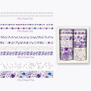 10Pcs/Set Cute Plant Leaves Washi Tape Kawaii Flower Masking Tape Whale Decorative Tape For Sticker Scrapbooking DIY Photo Album