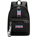 Load image into Gallery viewer, Outdoor wild casual student school canvas backpack boys bag kpop army bomb fresh trend fan pouch cute women's bag
