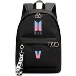 Load image into Gallery viewer, Outdoor wild casual student school canvas backpack boys bag kpop army bomb fresh trend fan pouch cute women's bag
