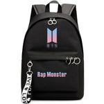 Load image into Gallery viewer, Outdoor wild casual student school canvas backpack boys bag kpop army bomb fresh trend fan pouch cute women's bag
