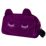 Load image into Gallery viewer, New Cute Flannel Small Cosmetic Bags Women Makeup Cartoon Cat Storage Bags Travel Organizer Pen Pencil Pouch Bags Free shipping
