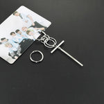 Load image into Gallery viewer, Fashion Korean Long Men Boys Stud Earring For Women Men Kpop Earings 4 style kpop jewelry gift
