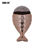 Load image into Gallery viewer, 1Pcs Cute Mermaid Foundation Power Makeup Brush Blending Contour Blush Fish Scale Cosmetic Beauty Make Up Brush Tools Maquiagem
