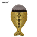 Load image into Gallery viewer, 1Pcs Cute Mermaid Foundation Power Makeup Brush Blending Contour Blush Fish Scale Cosmetic Beauty Make Up Brush Tools Maquiagem
