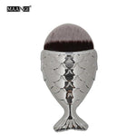 Load image into Gallery viewer, 1Pcs Cute Mermaid Foundation Power Makeup Brush Blending Contour Blush Fish Scale Cosmetic Beauty Make Up Brush Tools Maquiagem
