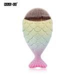 Load image into Gallery viewer, 1Pcs Cute Mermaid Foundation Power Makeup Brush Blending Contour Blush Fish Scale Cosmetic Beauty Make Up Brush Tools Maquiagem
