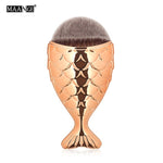 Load image into Gallery viewer, 1Pcs Cute Mermaid Foundation Power Makeup Brush Blending Contour Blush Fish Scale Cosmetic Beauty Make Up Brush Tools Maquiagem
