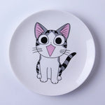 Load image into Gallery viewer, Cartoon Cat Ceramic Plate Creative Cuisine Dish Cute White Plate Steak Rice Soup Bone China Tableware Gift Ceramica Dish
