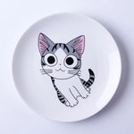 Load image into Gallery viewer, Cartoon Cat Ceramic Plate Creative Cuisine Dish Cute White Plate Steak Rice Soup Bone China Tableware Gift Ceramica Dish

