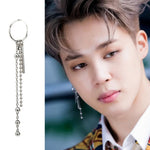Load image into Gallery viewer, 1Pc Punk Kpop Earrings JIN SUGA Jimin V Earrings Bangtan Boys Chain Earring Long Tassel Earrings Fashion Jewelry women men
