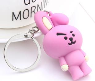 kpop keychain bangtan boys keychain key chain ring pendant jewelry accessories korean cartoon animals rabbit keychain fans gift
