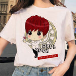 Load image into Gallery viewer, Summer 2020 new women's tee cartoon Bulletproof Boys BTS Style DIY Doll Adorable Korean-style Casual Slim Fit Crew neck T-shirt
