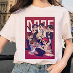 Load image into Gallery viewer, Summer 2020 new women's tee cartoon Bulletproof Boys BTS Style DIY Doll Adorable Korean-style Casual Slim Fit Crew neck T-shirt
