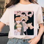 Load image into Gallery viewer, Summer 2020 new women's tee cartoon Bulletproof Boys BTS Style DIY Doll Adorable Korean-style Casual Slim Fit Crew neck T-shirt
