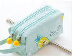 Load image into Gallery viewer, Korean School Pencil Case for Girls Boys Pencilcase Kawaii Fruit Pen Box Big Cartridge Bag Large 2 Zippers Penal Stationery Cute
