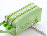 Load image into Gallery viewer, Korean School Pencil Case for Girls Boys Pencilcase Kawaii Fruit Pen Box Big Cartridge Bag Large 2 Zippers Penal Stationery Cute
