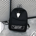 Load image into Gallery viewer, Canvas Backpack Harajuku Style Women Backpack Doll Pendant Shoulder Bag High Quality Girl School Backpack Mochila Bagpack
