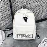 Load image into Gallery viewer, Canvas Backpack Harajuku Style Women Backpack Doll Pendant Shoulder Bag High Quality Girl School Backpack Mochila Bagpack
