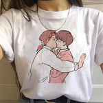 Load image into Gallery viewer, Summer 2020 new women's tee cartoon Bulletproof Boys BTS Style DIY Doll Adorable Korean-style Casual Slim Fit Crew neck T-shirt
