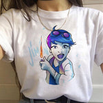 Load image into Gallery viewer, Summer 2020 new women's tee cartoon Bulletproof Boys BTS Style DIY Doll Adorable Korean-style Casual Slim Fit Crew neck T-shirt
