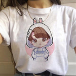 Load image into Gallery viewer, Summer 2020 new women's tee cartoon Bulletproof Boys BTS Style DIY Doll Adorable Korean-style Casual Slim Fit Crew neck T-shirt
