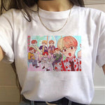 Load image into Gallery viewer, Summer 2020 new women's tee cartoon Bulletproof Boys BTS Style DIY Doll Adorable Korean-style Casual Slim Fit Crew neck T-shirt

