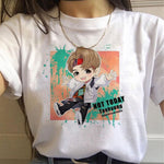 Load image into Gallery viewer, Summer 2020 new women's tee cartoon Bulletproof Boys BTS Style DIY Doll Adorable Korean-style Casual Slim Fit Crew neck T-shirt
