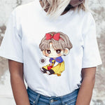 Load image into Gallery viewer, Harajuku JIN SUGA J HOPE JIMIN V JUNGKOOK t-shirt bangtan boys t shirt women korean style Oversized kpop tshirt female ulzzang
